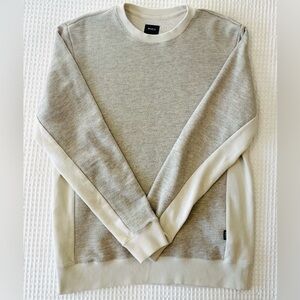 RVCA Men’s Gray and Cream Sweatshirt